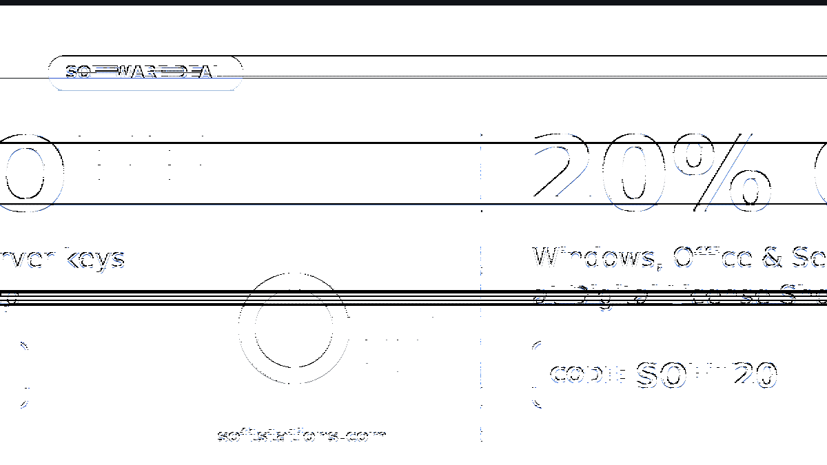 Digital License Shop coupon SOFT20: 20% off Windows, Office and Server keys